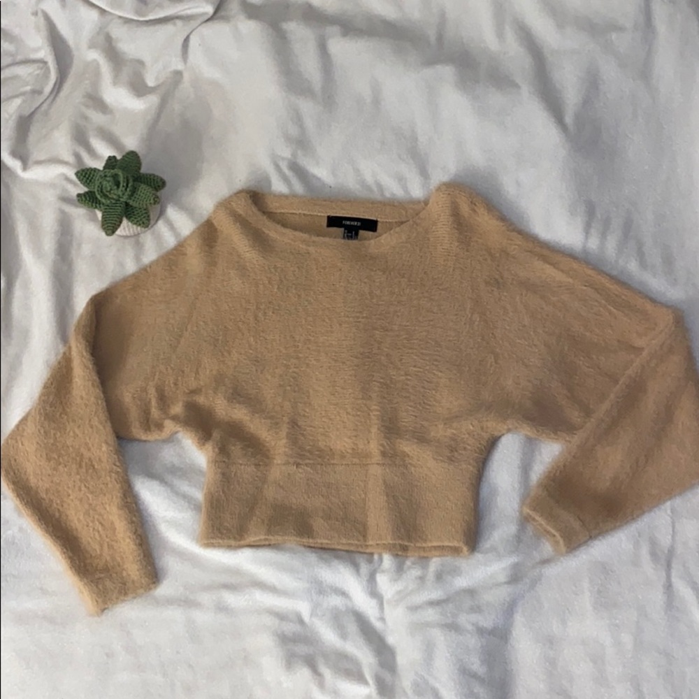 Like New, Taupe, Crop Sweater, Small